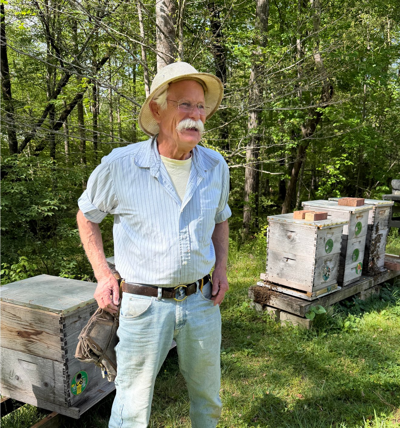 Don Hopkins, NC State Apiary Inspector, at Frosty Meadow